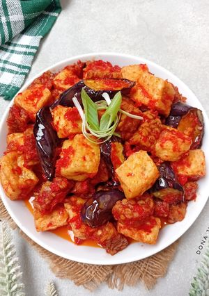 Foto resep Balado Tahu Tempe Terong