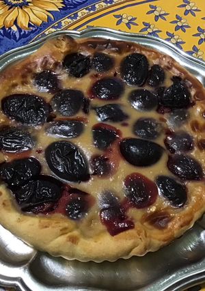 Une photo de Tarte aux quetsches (croûte farcie quetsches)