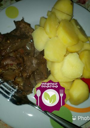 A picture of Dafaffen dankali da liver souce.