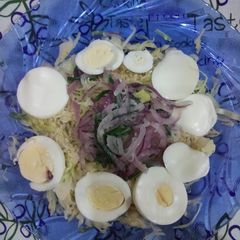 Simple Egg & Cabbage Salad with Peanut Butter A picture of Simple Egg & Cabbage Salad with Peanut Butter.