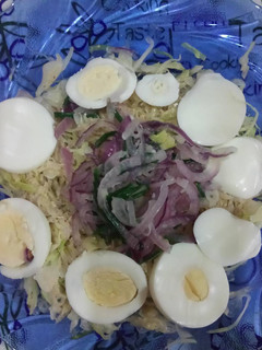 A picture of Simple Egg & Cabbage Salad with Peanut Butter.