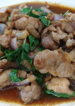 A picture of Thai Basil Porks.