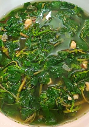 Hình của món Canh rau dền nấu tôm khô.