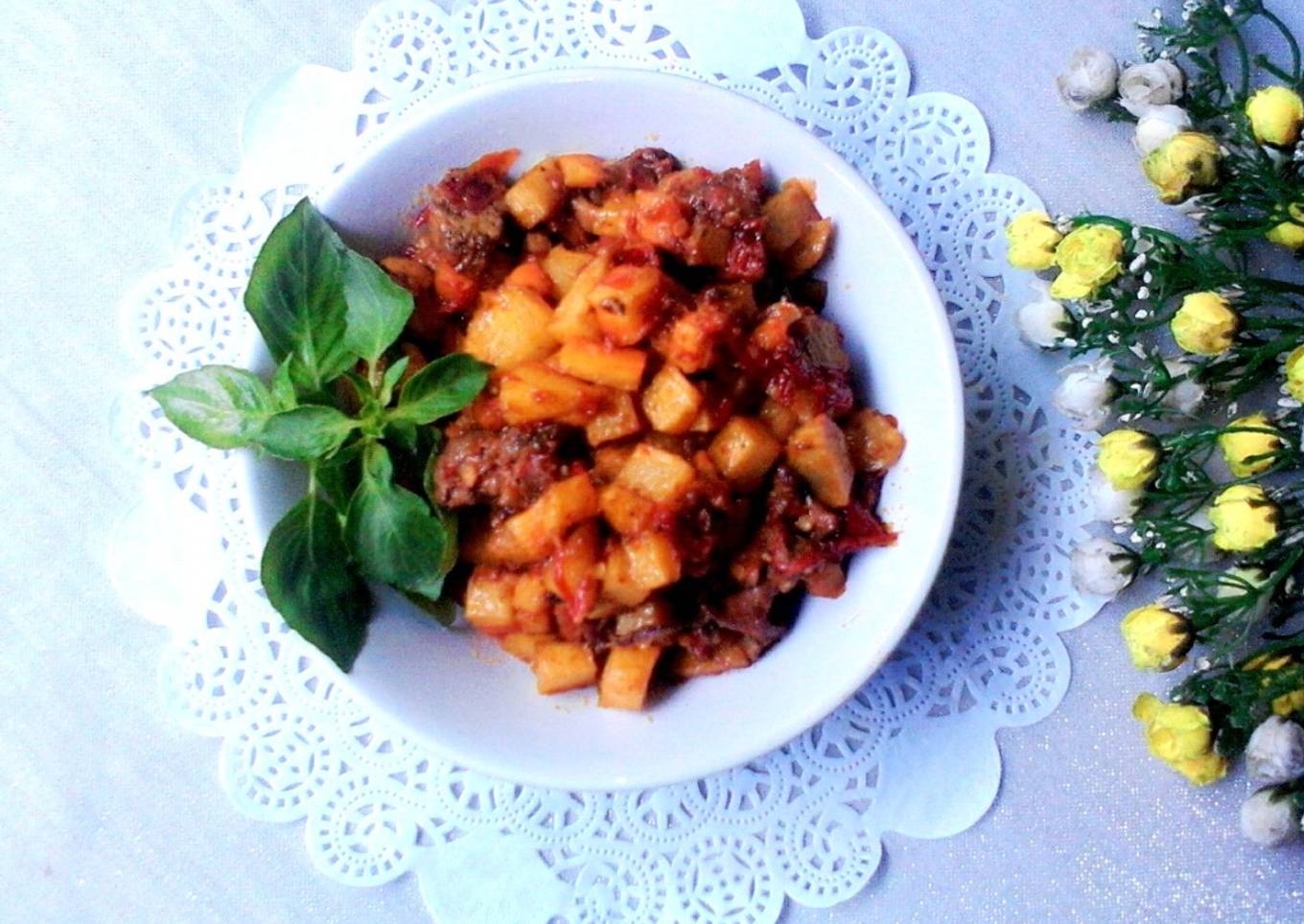 Balado Kentang wortel Hati ayam