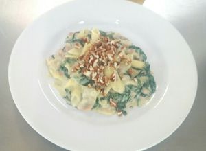 Una foto de Macarrones en salsa mornay