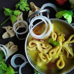A picture of Dal dhokli (dal ka dulha).