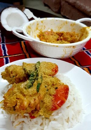 নারকেলি চিংড়ি(narkali chingri recipe in Bengali) রেসিপির প্রধান ছবি