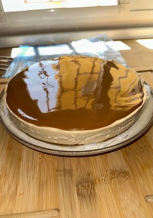 Una foto de Tarta de queso de crema lotus fría