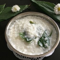 Cheppi Kheeri (Konkani style coconut rice pudding) A picture of Cheppi Kheeri (Konkani style coconut rice pudding).
