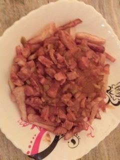 صورة لوصفة بطاطا مقلية مع صدر الدجاج