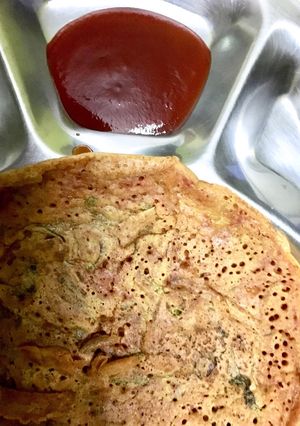 A picture of Besan cheela.