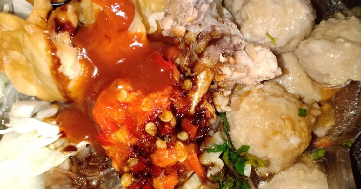 Resep Bakso Ayam Oleh Paon Cemplong Moglong Cookpad