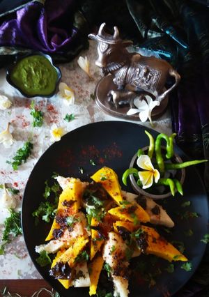 A picture of Poha dhokla.