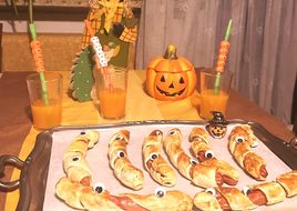 Würstel-Mummie di Halloween