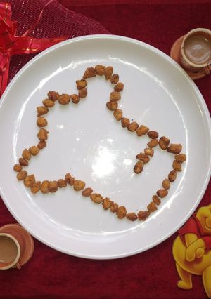 A picture of Gram flour peanut masala mix.