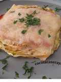 Col con jamón y queso
