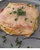 Col con jamón y queso