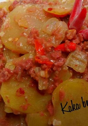 Foto resep Potato cornet beef || kentang tumis kornet enak dan praktis