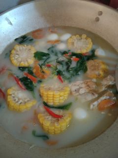 Foto resep Bobor Bayam Telur Puyuh