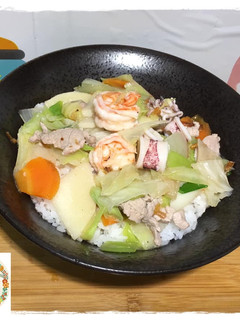 海鮮燴飯 的食譜成品照片