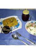 Jallof din shinkafa da alayyahu da salad
