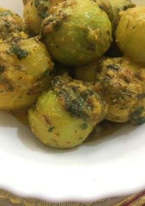 A picture of Bharva tinda/indian round gourd.