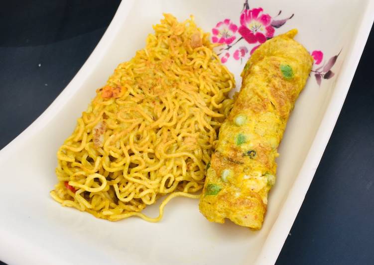 Simple Way to Cook Delicious Nigerian indomie and egg mallow