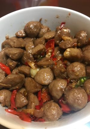 Foto resep Bakso sapi pedas saos tiram