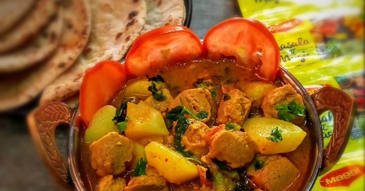 Aloo soyabean curry Recipe by Neha Dua Cookpad