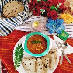 A picture of Dhaba style paneer bhurji gravy paneer ki bhurji.