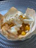 Canastitas de masa filo con maíz y queso