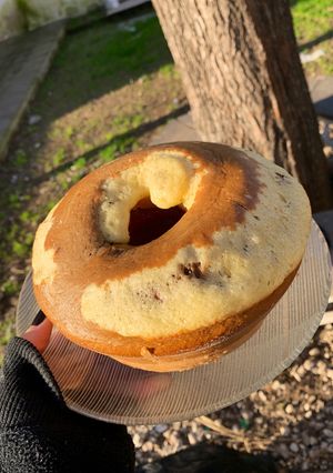 Una foto de Bizcochuelo marmolado de vainilla y café 🤎