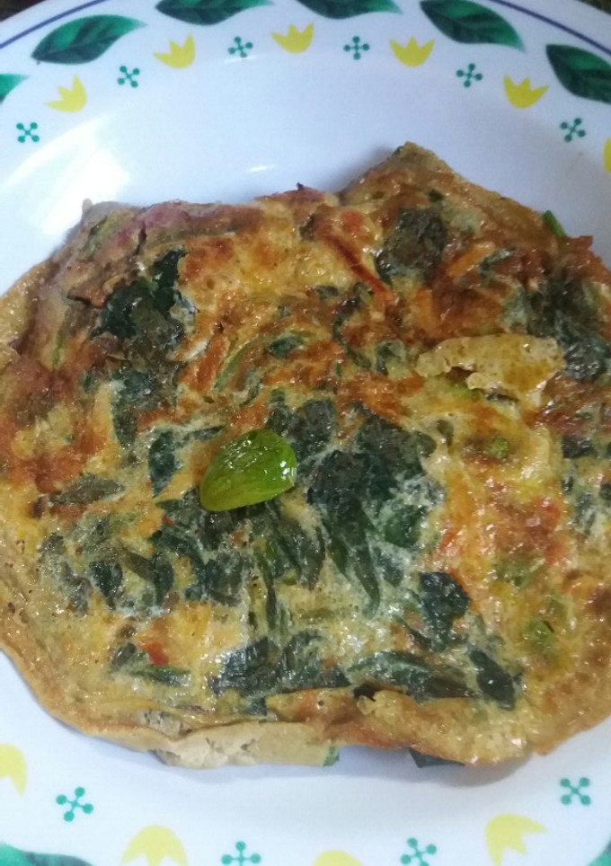 Foto resep Omelet daun ginseng sambal pete teri medan