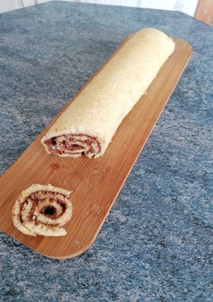 Une photo de Biscuit roulé nutella