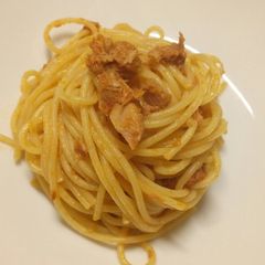 Staying at home basic tuna spaghetti A picture of Staying at home basic tuna spaghetti.