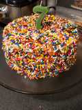 Chocolate sprinkles birthday cake