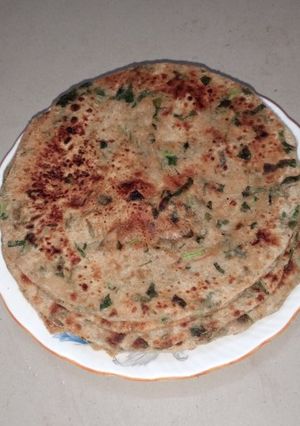 A picture of Methi parantha.