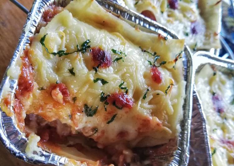 Cara Gampang Menyiapkan Beef lasagna Anti Gagal