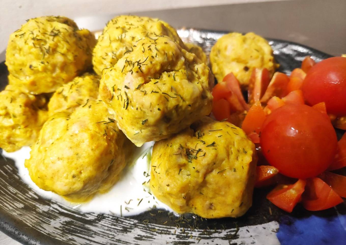 Albóndigas de pavo al curry (vapor)