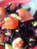 Riso Venere con succo d'arancia
