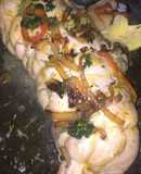 Arrollado de pollo relleno