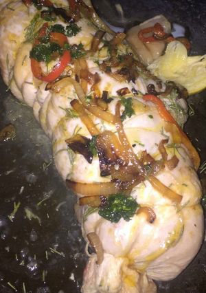 Una foto de Arrollado de pollo relleno