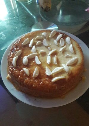 A picture of Caramel custard bread pudding.