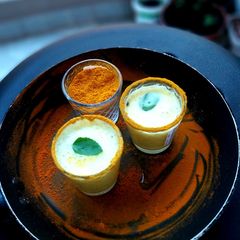 Turmeric and mint chaas A picture of Turmeric and mint chaas.