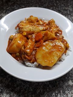 Una foto de Pollo a la portuguesa sencillo