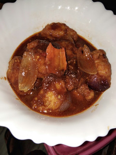 A picture of Chilli egg potato.