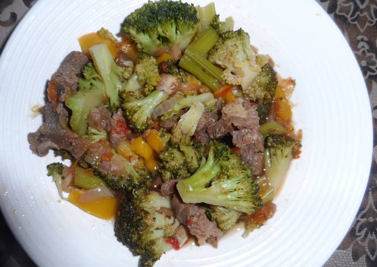 Simple Way to Prepare Homemade Beef brocolli