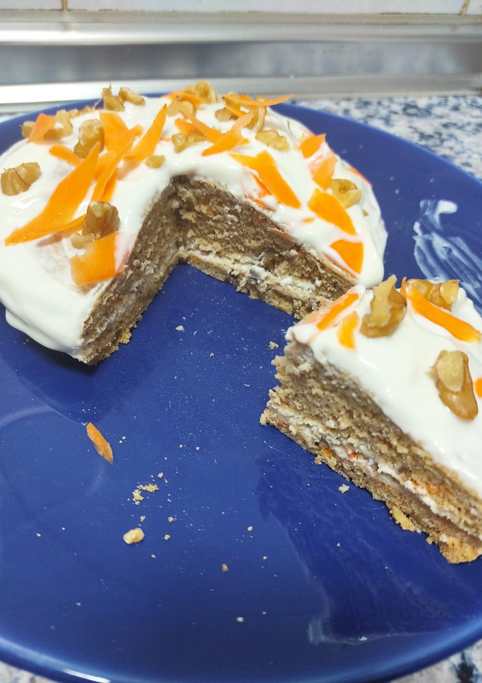 Una foto de Carrot cake al microondas
