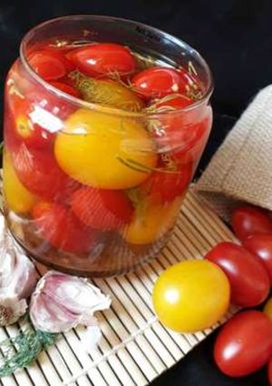 A picture of Pickled Cherry Tomatoes.