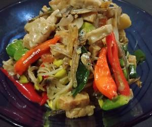 Siap Saji Rojak cabe Tempe Teri Nikmat Lezat